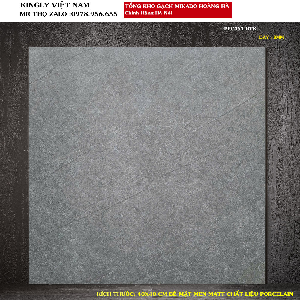 Gạch lát nền vân xi măng giả đá 40x40 PFC461 Loại 1